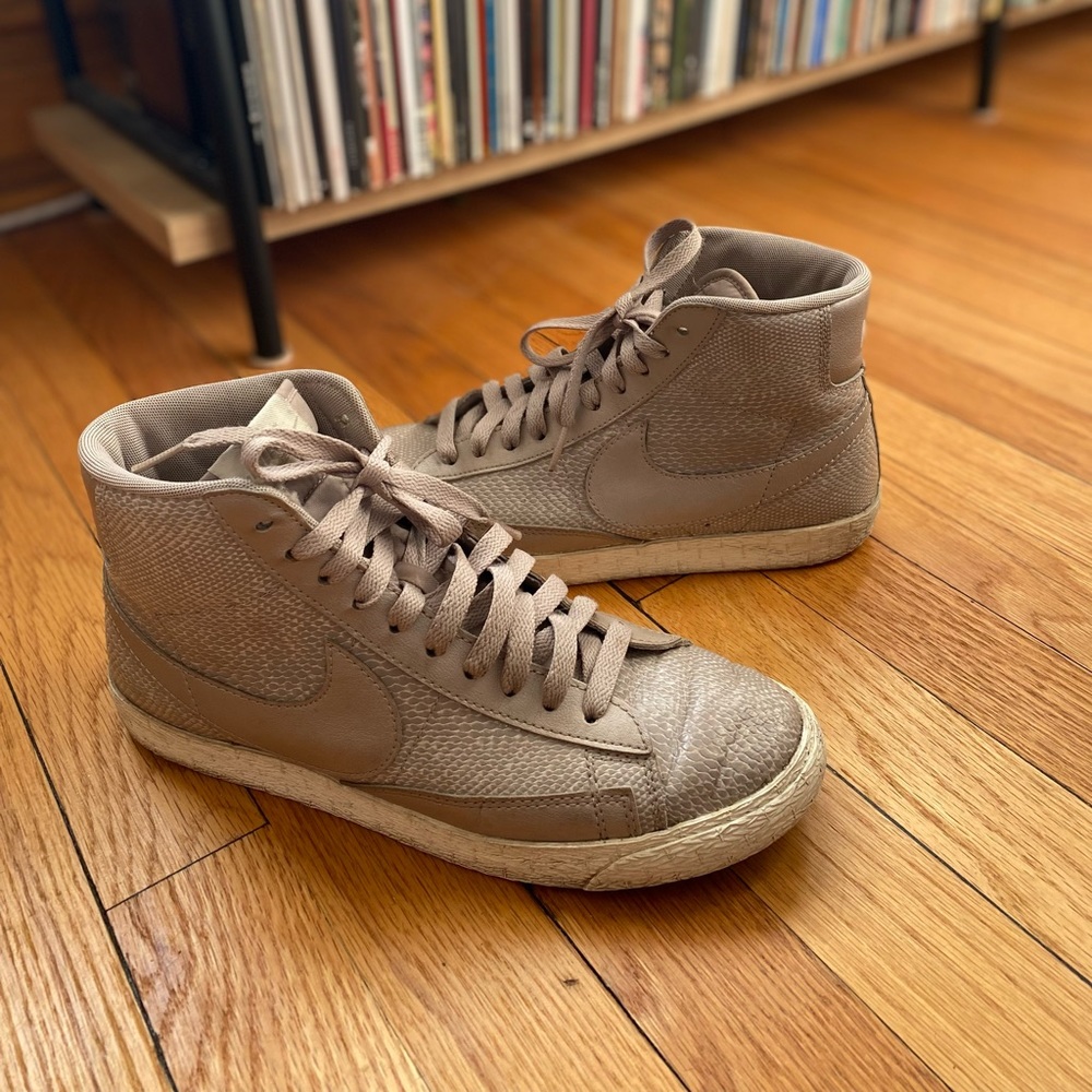 Nike x J. Crew Blazer Mid Hightop Sneaker Snakeskin Gray
